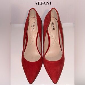 Alfani Women's Red Suede Pumps